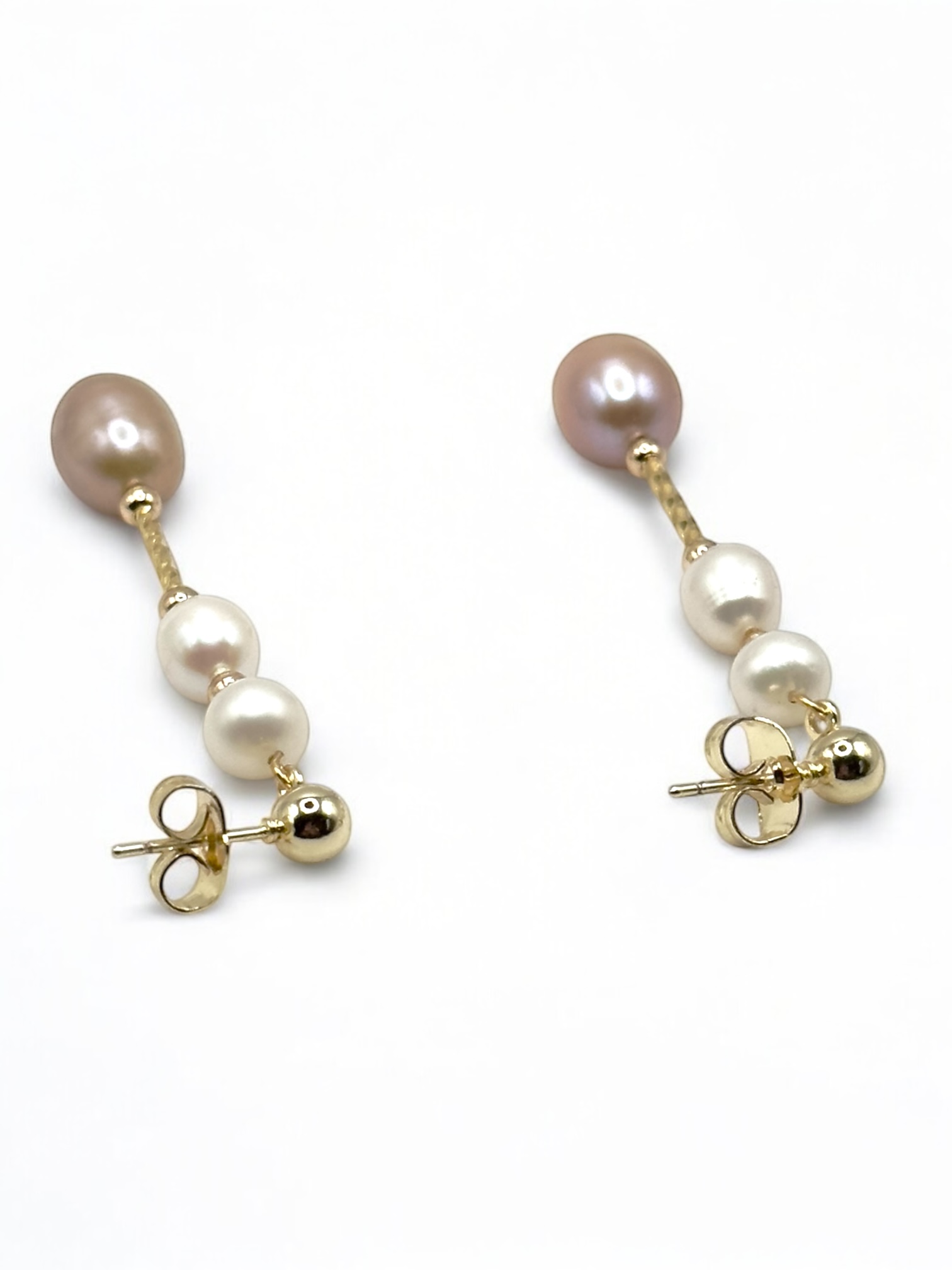 9 mm Lavender Pearl Dangling Earrings
