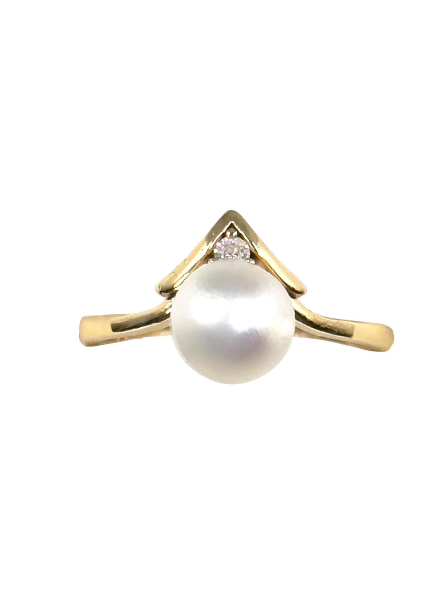 7 – 8 mm White Pearl Flair Ring