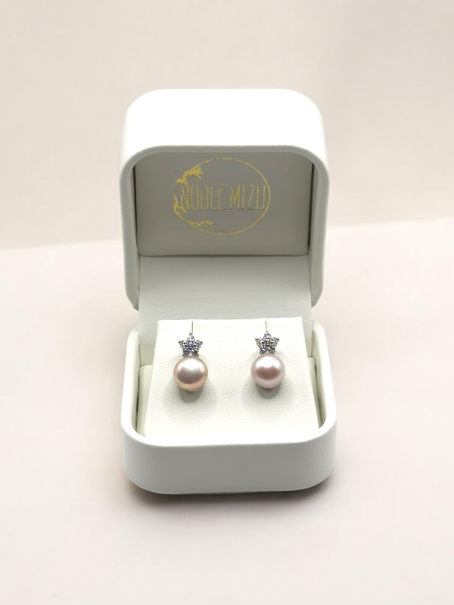 8 – 9 mm Lavender Pearl Star Shaped Earrings