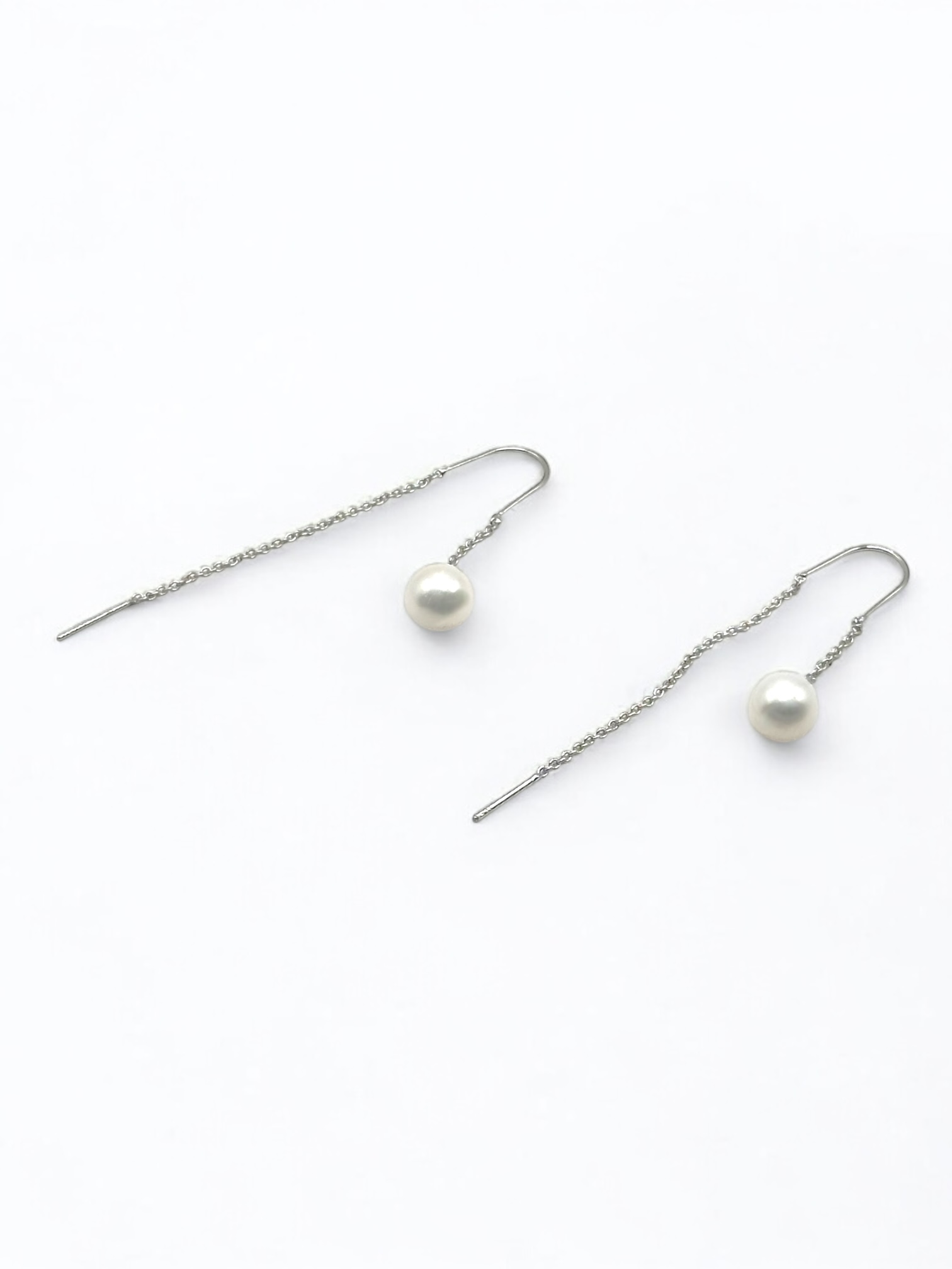 9 – 10 mm White Pearl Hook Dangling Earrings