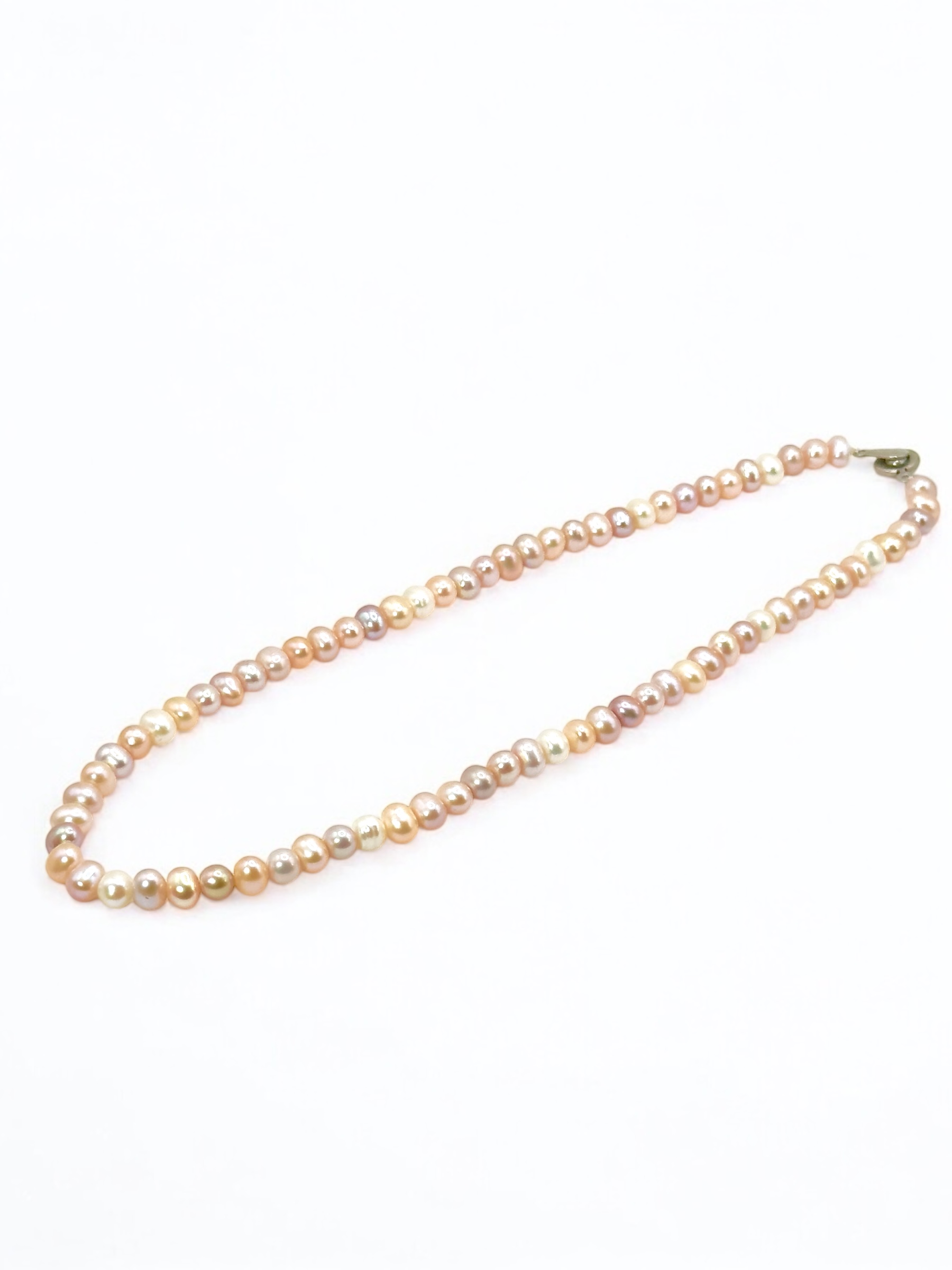 6 – 7 mm Multi Color Oval Pearl Necklace Strand